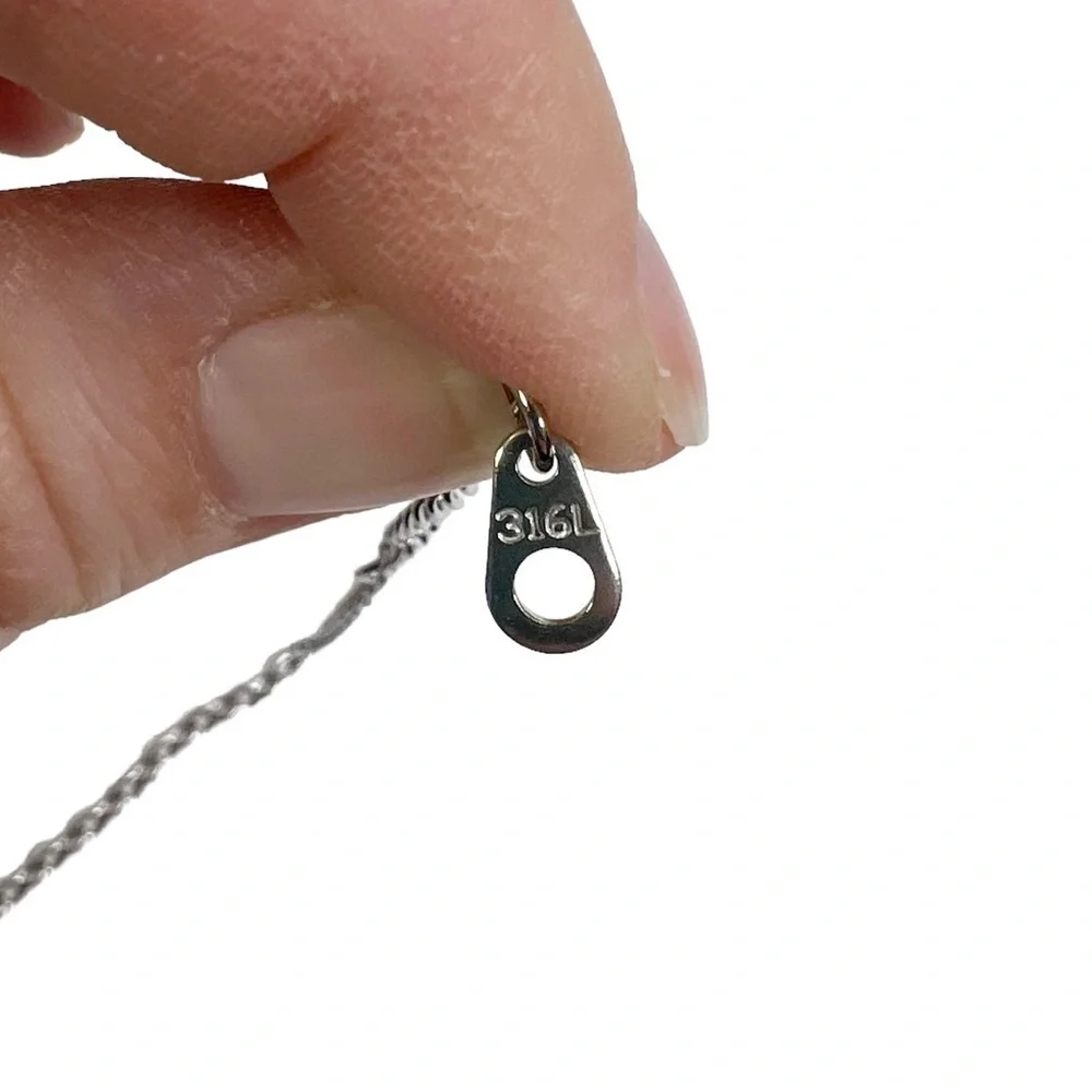 New FaithHeart Black & Silver Latin Cross Cable Chain Necklace